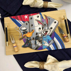 Hand-Made, Hand-Painted & Engraved Serving Tray, Decorative Tray. Coffee - Tunes