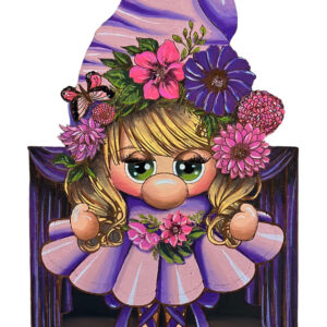 Gnomerina, the enchanting ballerina of the gnome world, immortalized in a stunning work of art.
