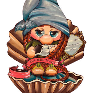 Gnomermaid: The Enchanting Mermaid Gnome - A Timeless Treasure - Hand Painted