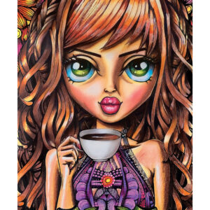 "Girl in Purple". Signed Art Print