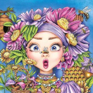 "Bee-utiful". Signed Art Print